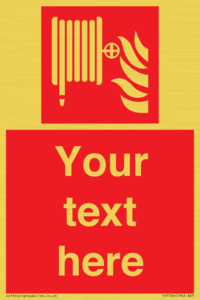 Custom Fire hose reel Sign